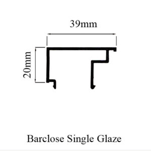Sliding Barclose 10.5cm for Single Glaze - Thermal Break