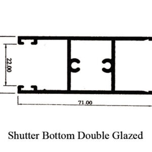 10cm Shutter Bottom Double Glazed