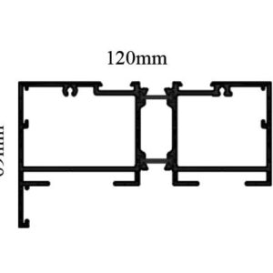 GE 12cm Sliding Series Top Fixed Section