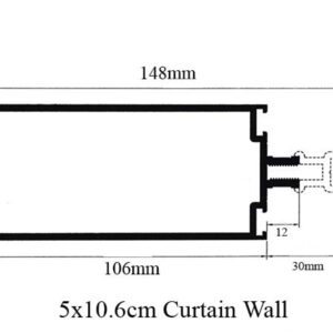 5x10.6 cm Curtain Wall