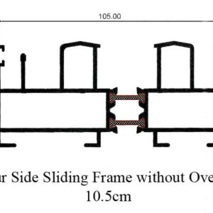 TB 10.5cm Sliding Four Side Frame without Overlap 105mm
