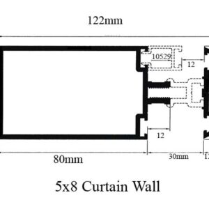 5x8 cm Curtain Wall