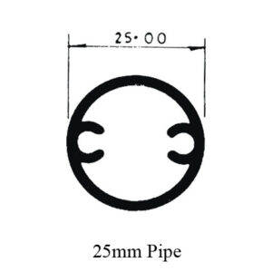 25mm Pipe with grove