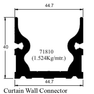 Curtain Wall Connector 4.7mm