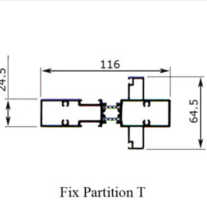 GE 12cm Sliding Series Fix Partition T