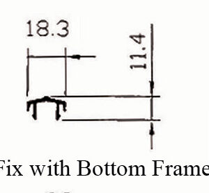 GE 12cm Sliding Series Fix with Bottom Frame