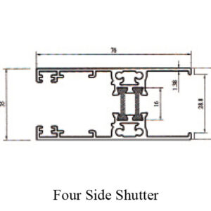 10.5cm Sliding Four Side Shutter