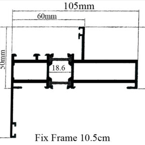 10.5cm Fix Frame TB Hinge Series Gulf Extrusion