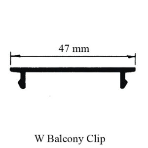 W Balcony Clip/ 8cm Balcony Clip