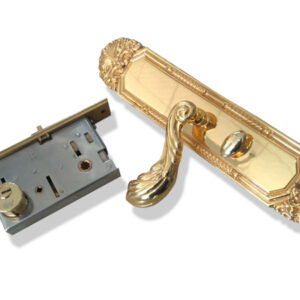 M5 Gold Door Handles with Lock Kit – Stylish & Secure Interior Door Hardware