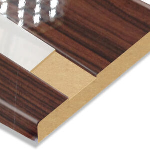 Teak & Beige Slot Post-Formed PVC High Glossy AGT MDF Panel – Premium Quality